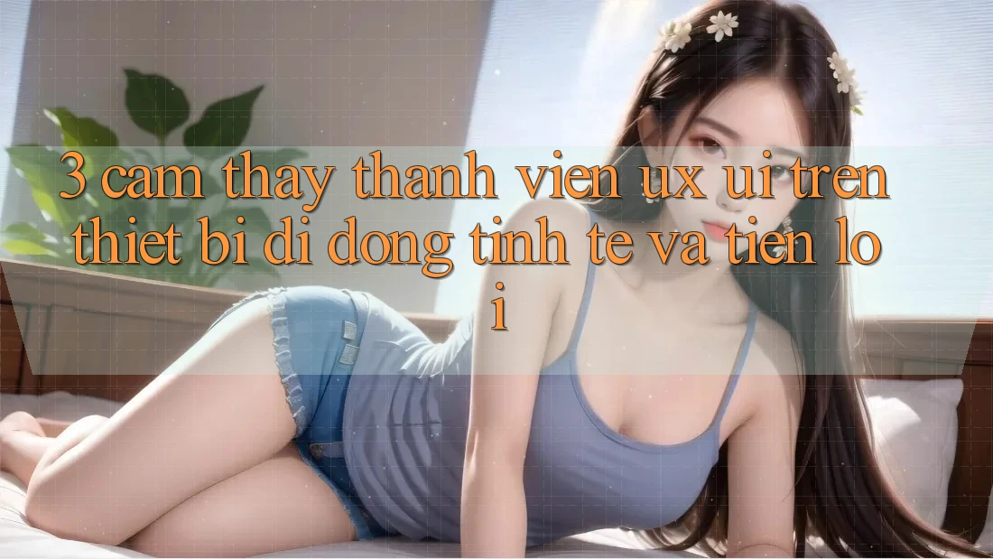 3. Cảm thấy Thành viên (UX/UI) Trên Thiết Bị Di Động: Tinh Tế và Tiện Lợi