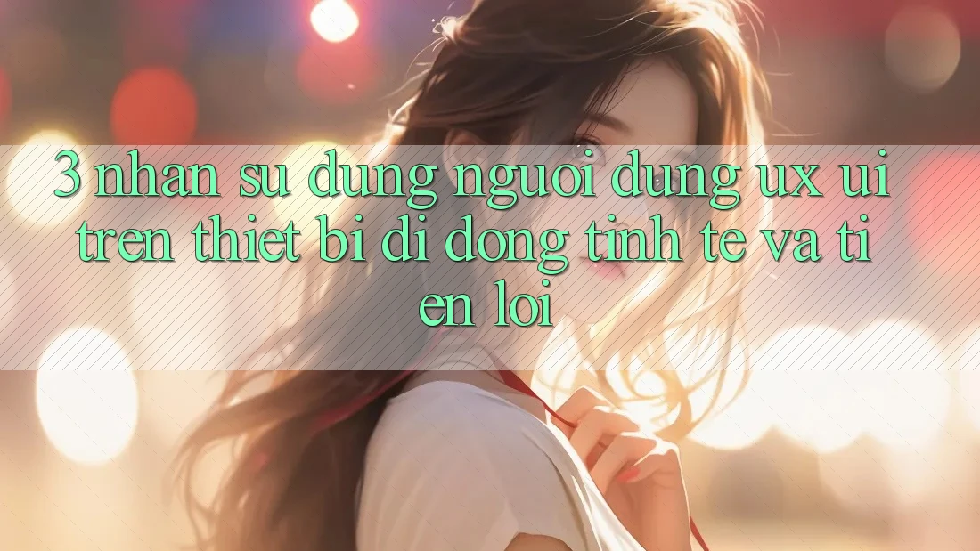 3. Nhận sử dụng Người Dùng (UX/UI) Trên Thiết Bị Di Động: Tinh Tế và Tiện Lợi