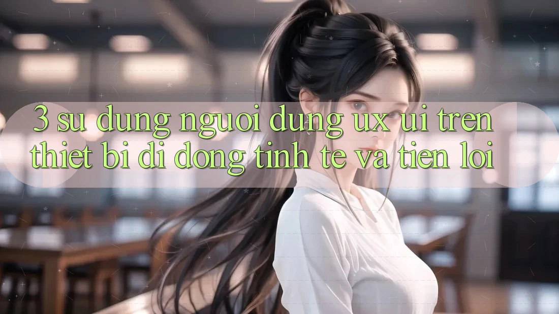 3. Sử dụng Người Dùng (UX/UI) Trên Thiết Bị Di Động: Tinh Tế và Tiện Lợi