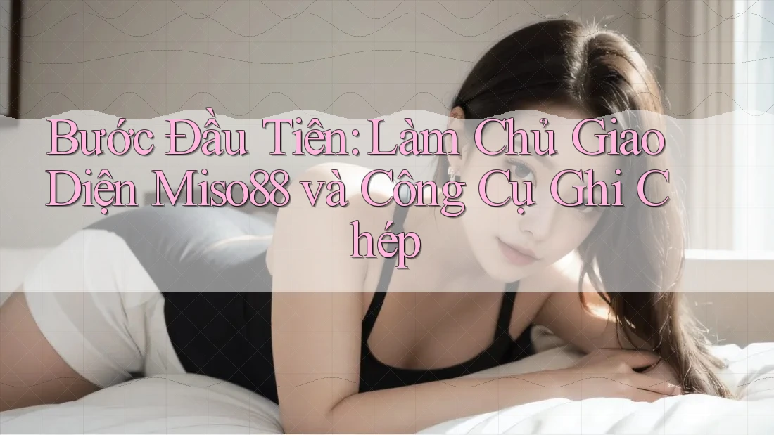 Bước Đầu Tiên: Làm Chủ Giao Diện Miso88 và Công Cụ Ghi Chép