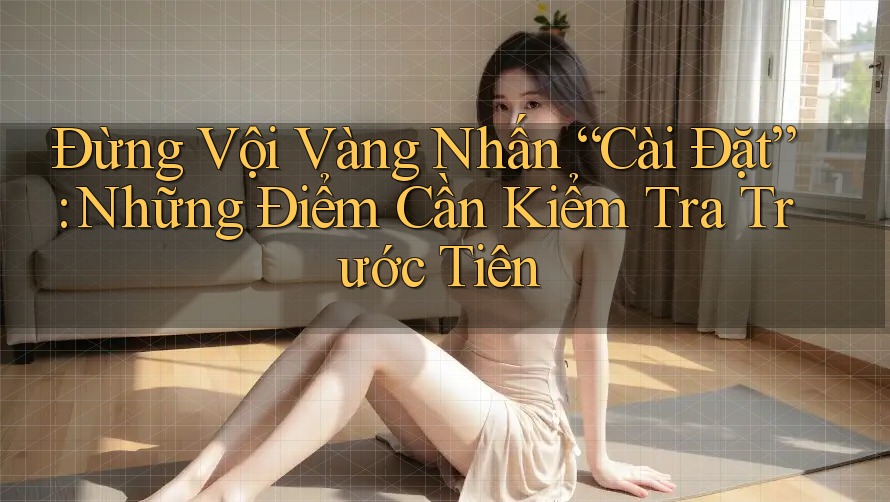Đừng Vội Vàng Nhấn “Cài Đặt”: Những Điểm Cần Kiểm Tra Trước Tiên