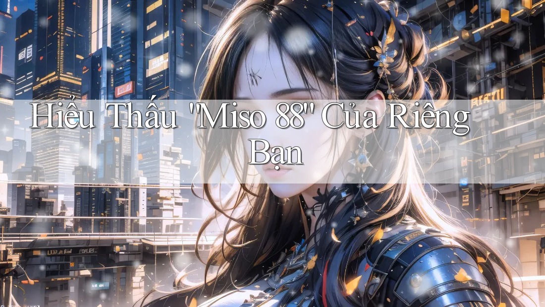 Hiểu Thấu “Miso 88” Của Riêng Bạn