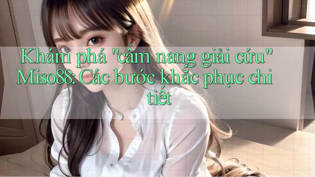 Khám phá “cẩm nang giải cứu” Miso88: Các bước khắc phục chi tiết