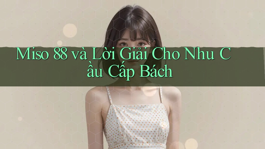 Miso 88 và Lời Giải Cho Nhu Cầu Cấp Bách