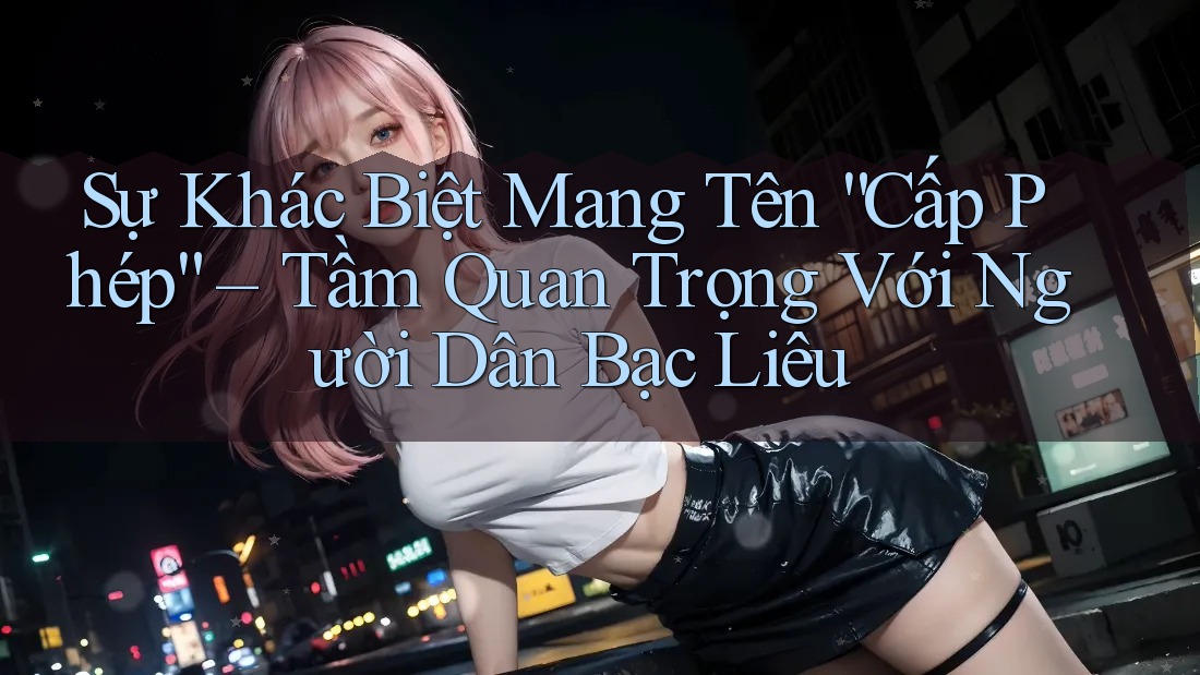 Sự Khác Biệt Mang Tên “Cấp Phép” – Tầm Quan Trọng Với Người Dân Bạc Liêu