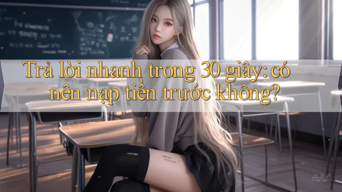 Trả lời nhanh trong 30 giây: có nên nạp tiền trước không? Trả lời nhanh trong 30 giây: có nên nạp tiền trước không?